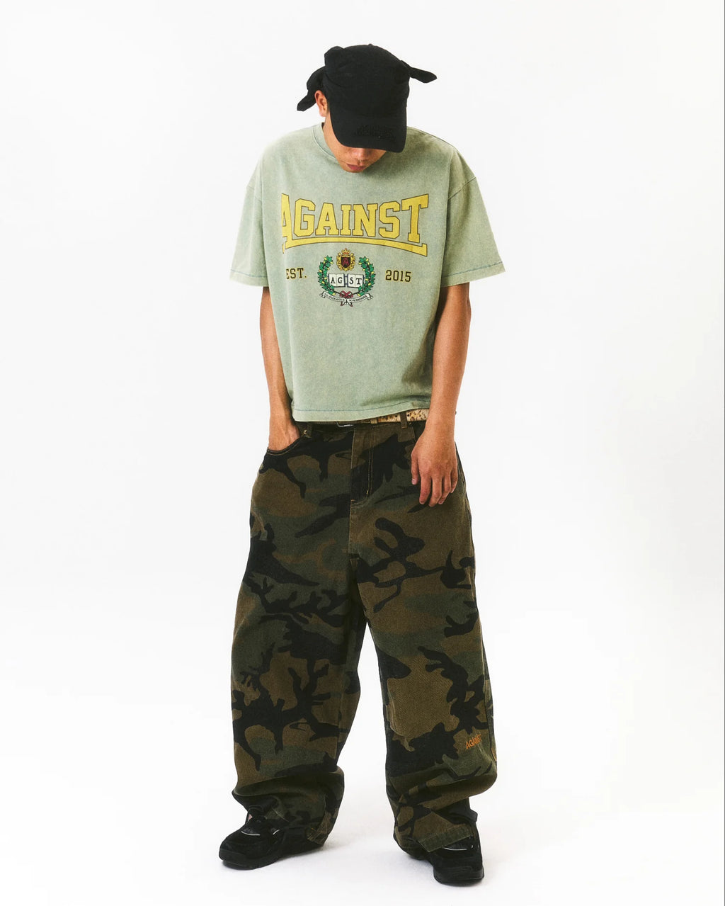 VARSITY WASHED BOXY TEE SAGE