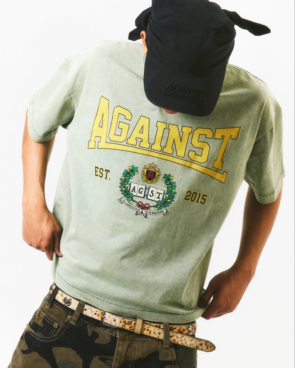 VARSITY WASHED BOXY TEE SAGE
