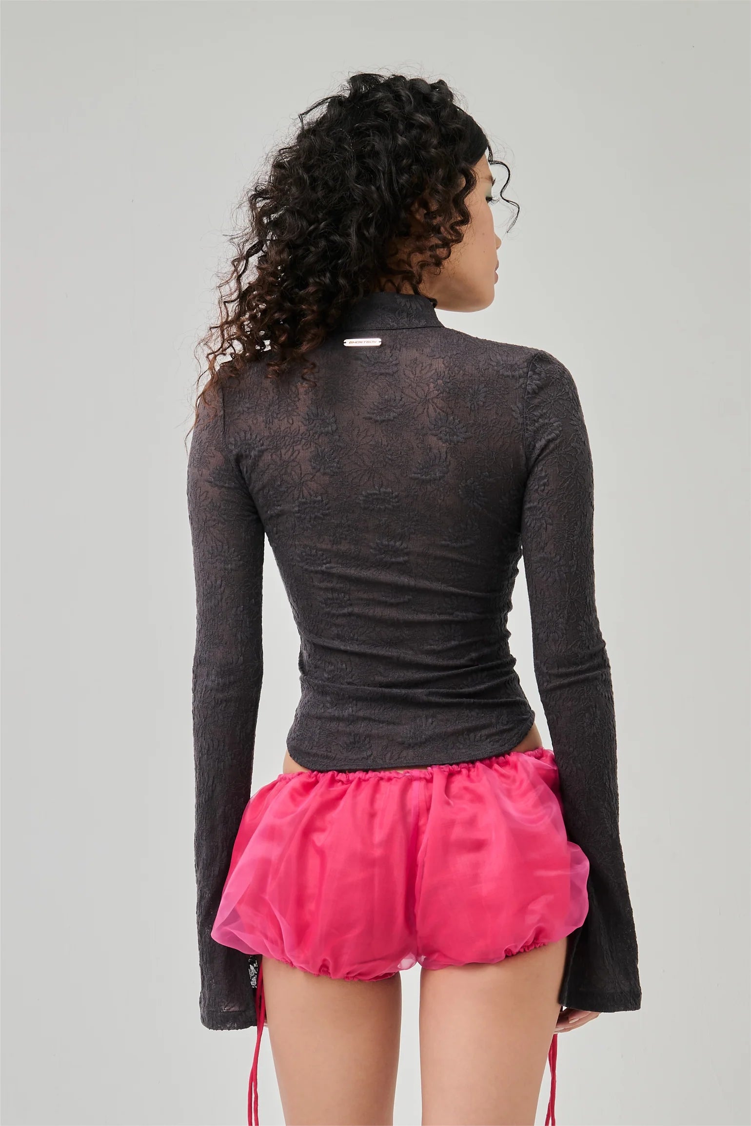 FELICITY LACE TOP GREY