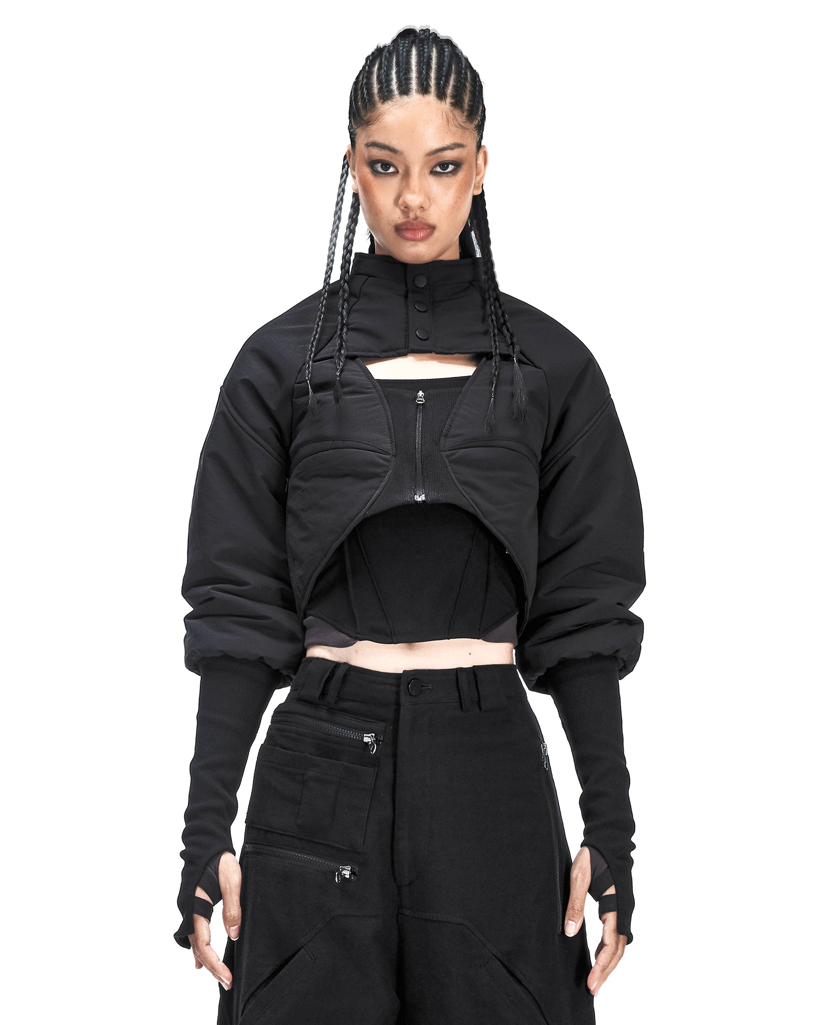 SYNE CROPPED JACKET BLACK