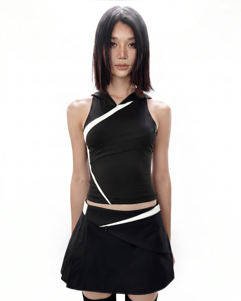 SYN HOODED TANK TOP DARK