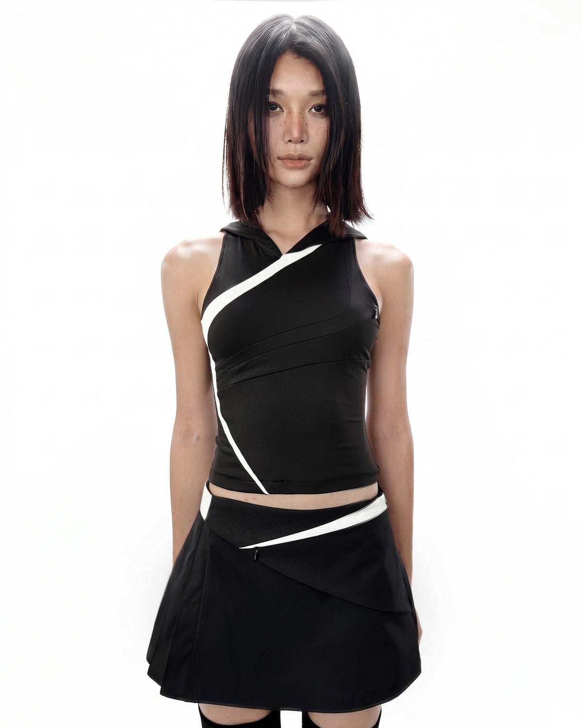 SYN HOODED TANK TOP DARK