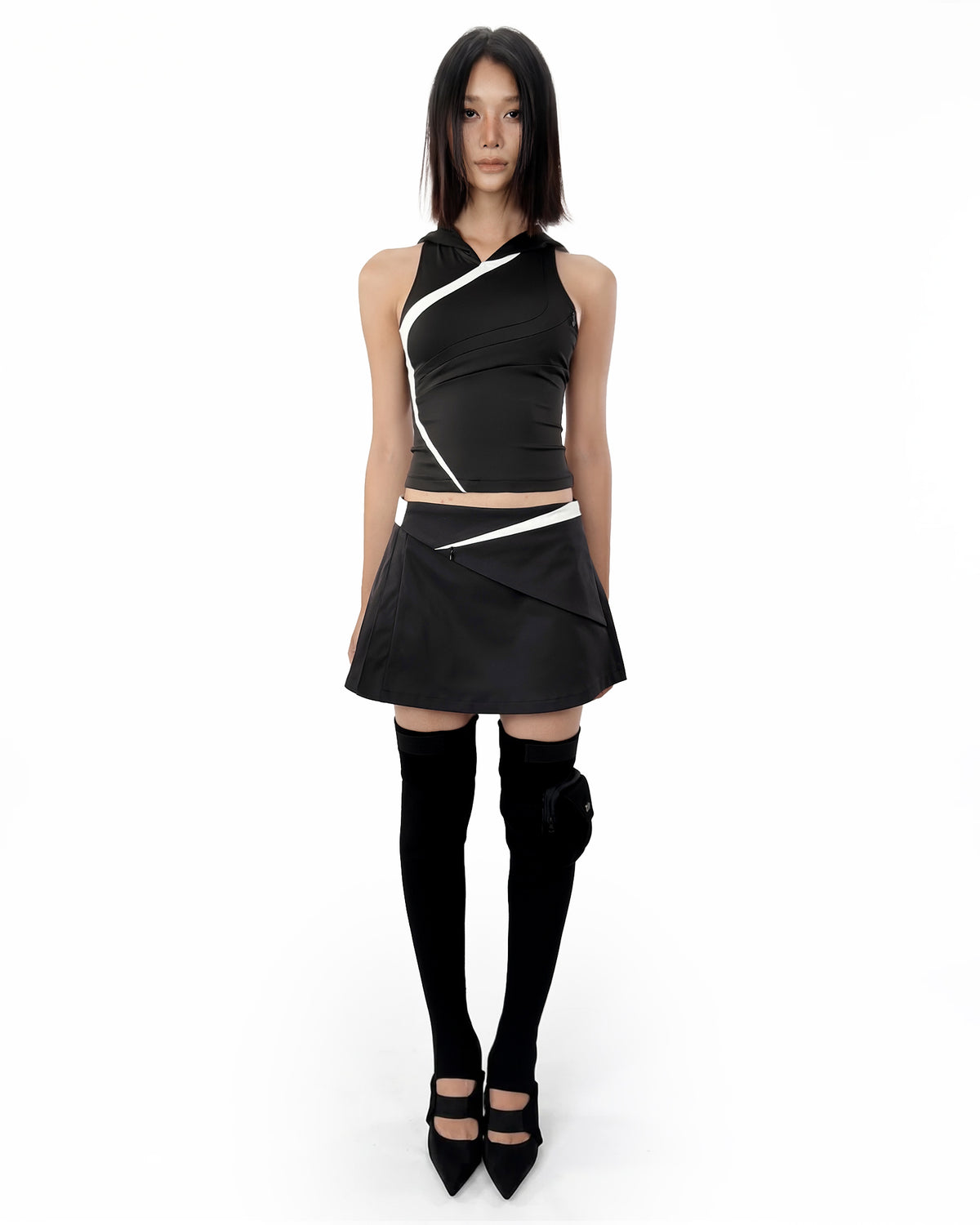 SYN HOODED TANK TOP DARK