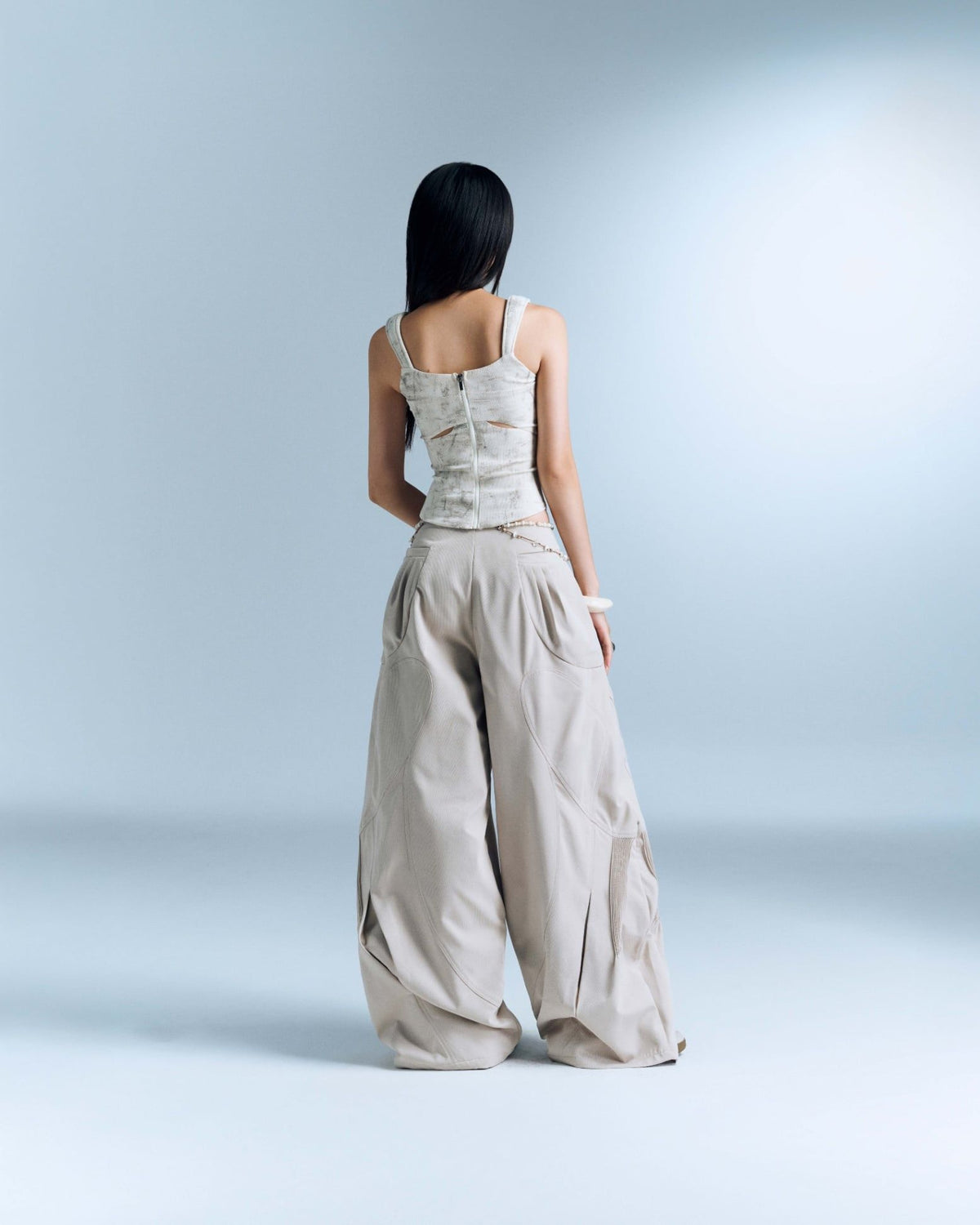 SAIDE TOP MARBLE WHITE