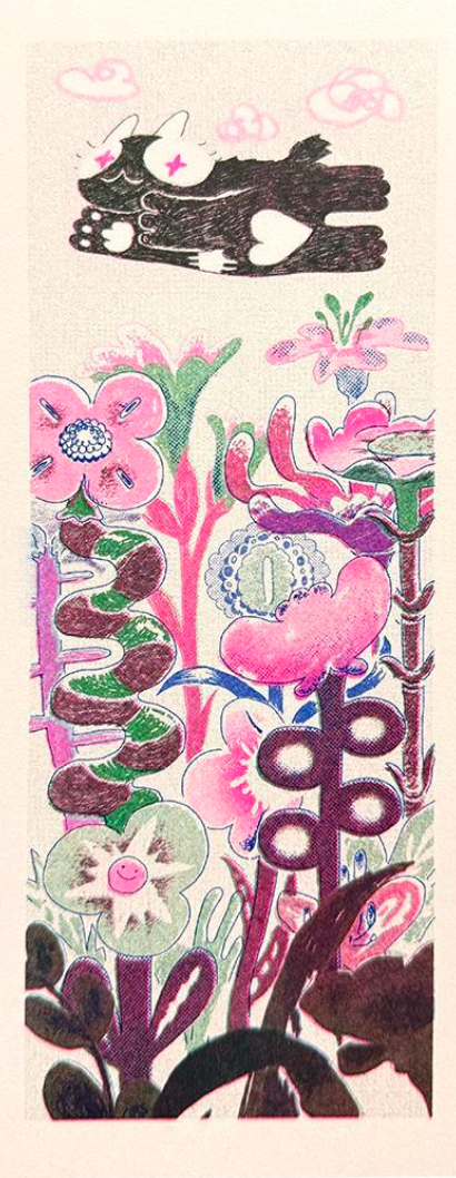 RISOGRAPH ART PRINT - WIIII