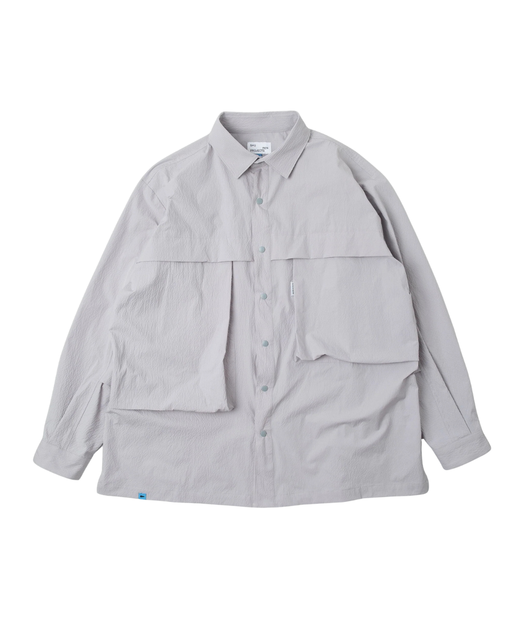 SEERSUCKER SHIRT JACKET NYLON GREY