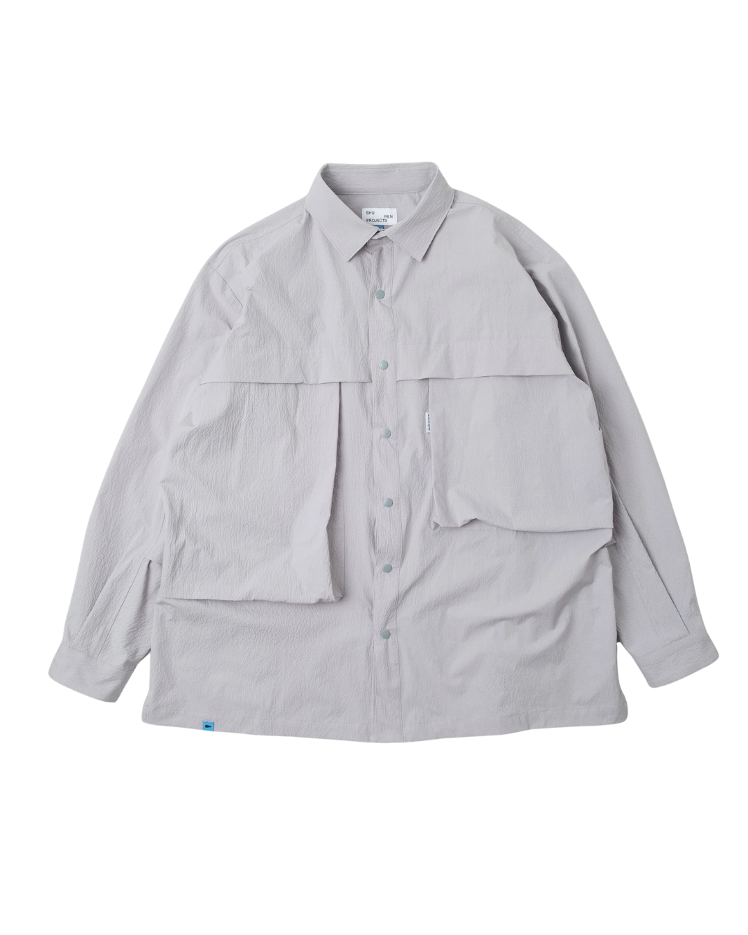 SEERSUCKER SHIRT JACKET NYLON GREY