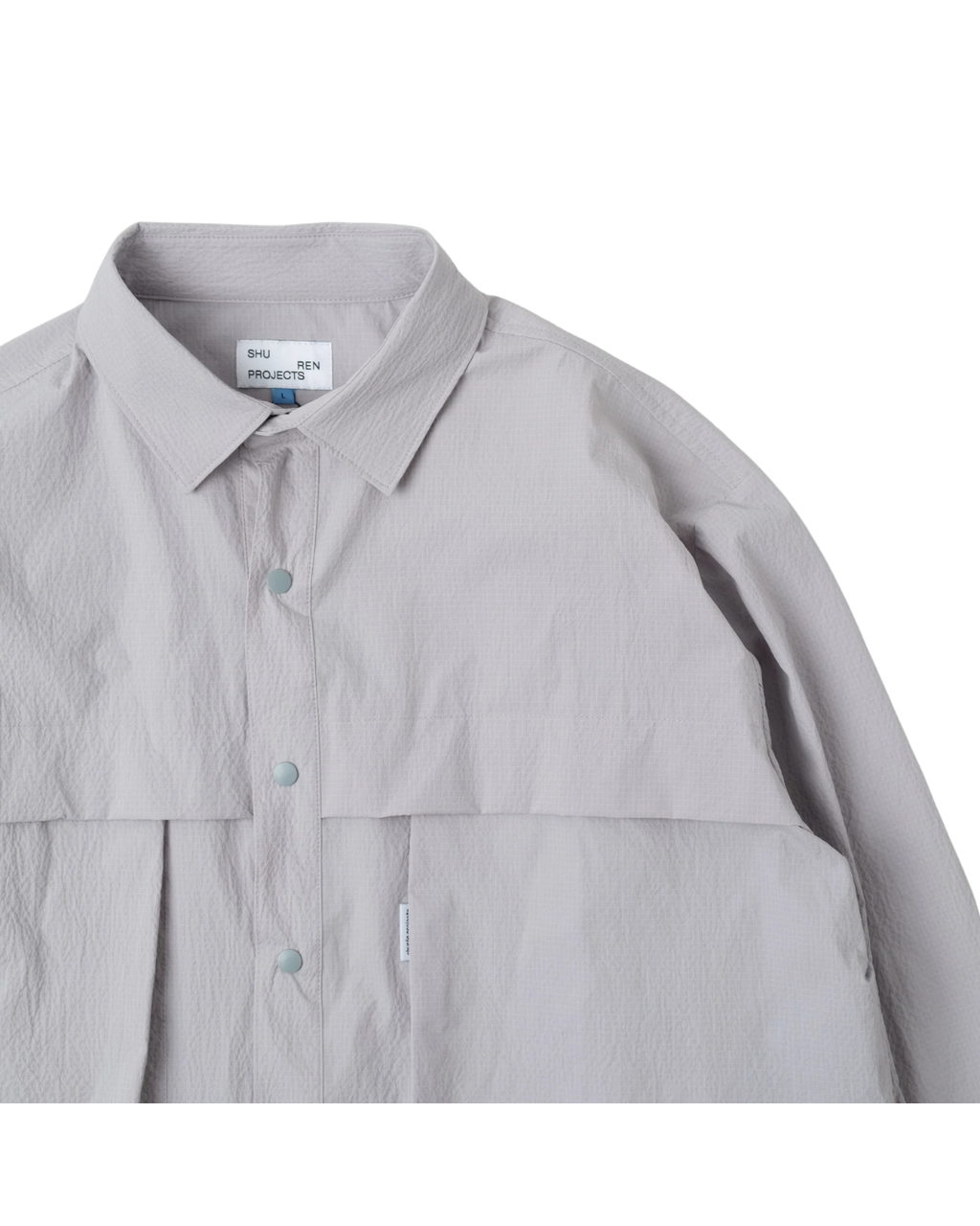 SEERSUCKER SHIRT JACKET NYLON GREY