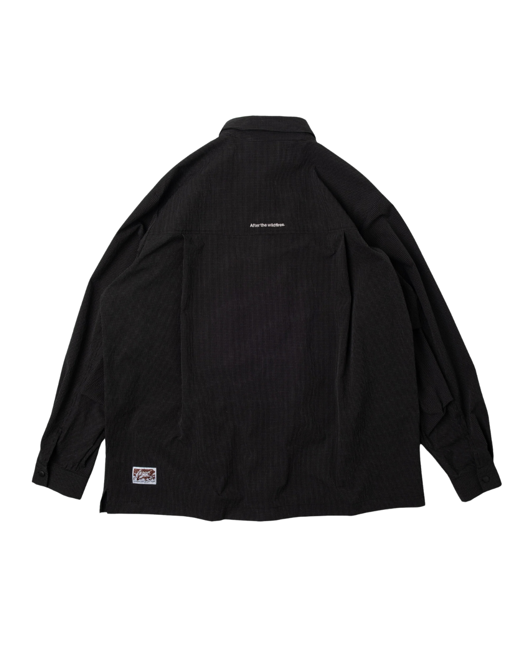 SEERSUCKER SHIRT JACKET NYLON BLACK