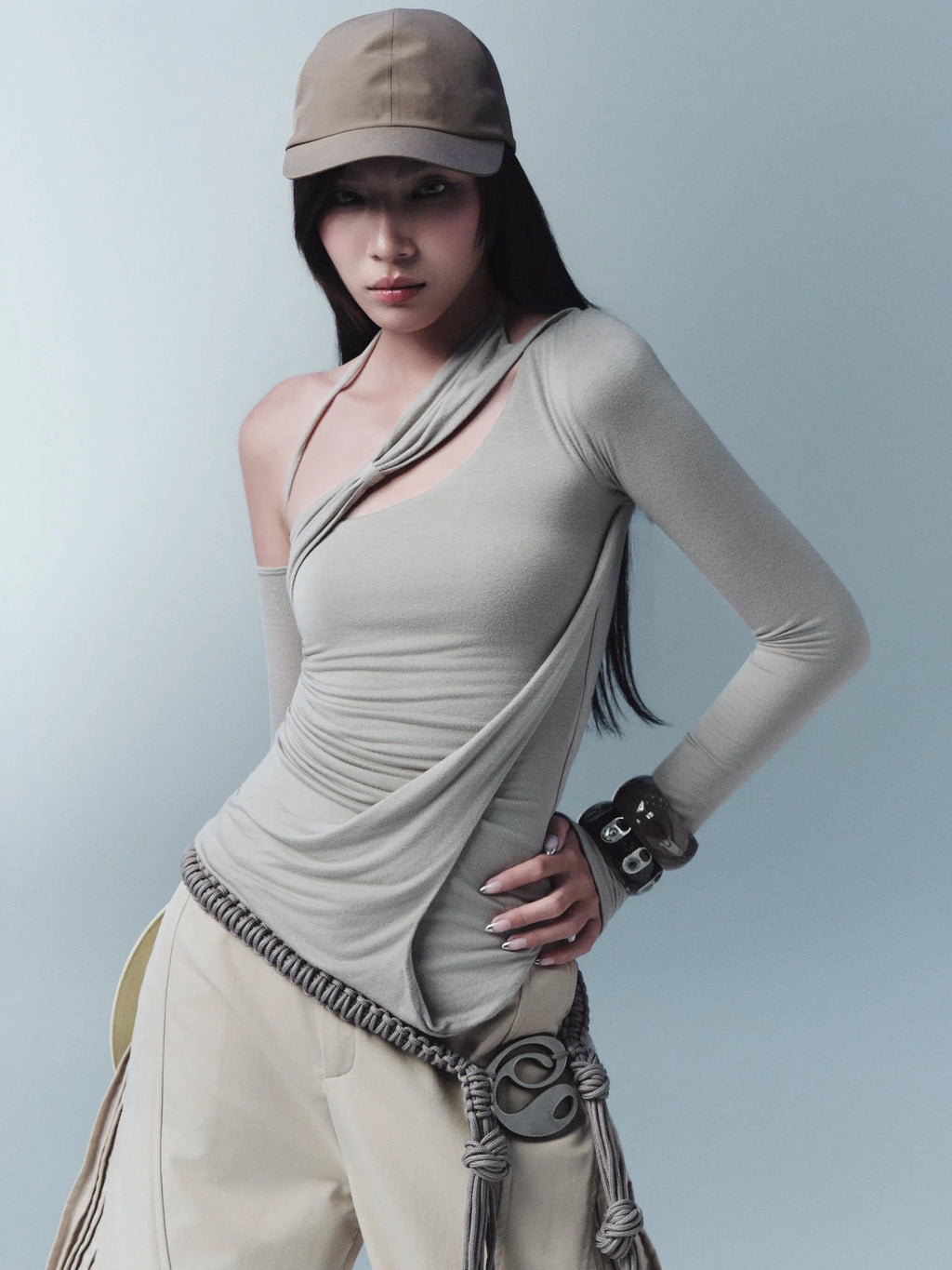 SPIRA LONG SLEEVE TOP GREY