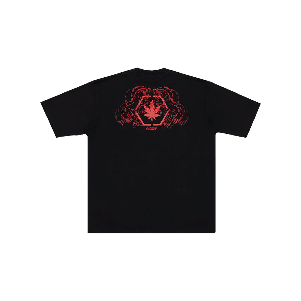 DARK HORSE : TWIN HORSE TEE BLACK SS26