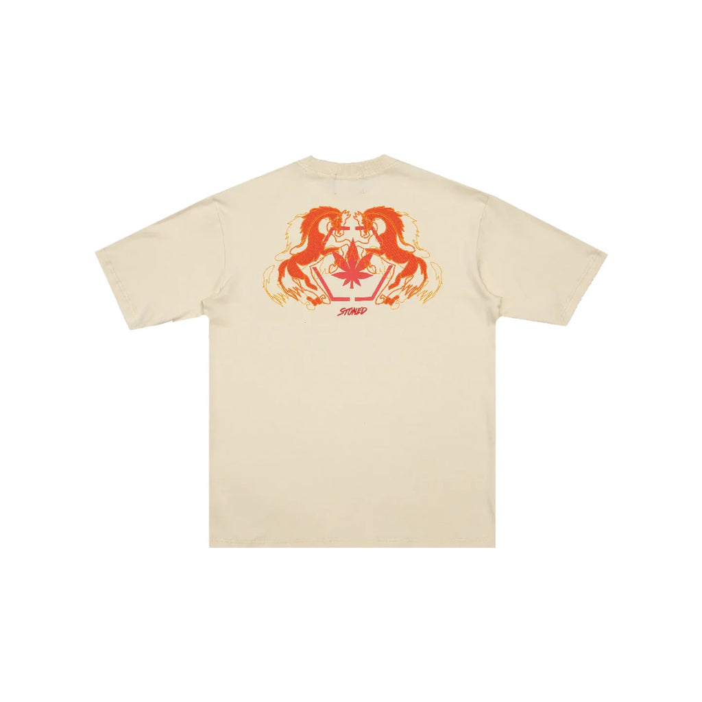 DARK HORSE : TWIN HORSE TEE BEIGE SS26