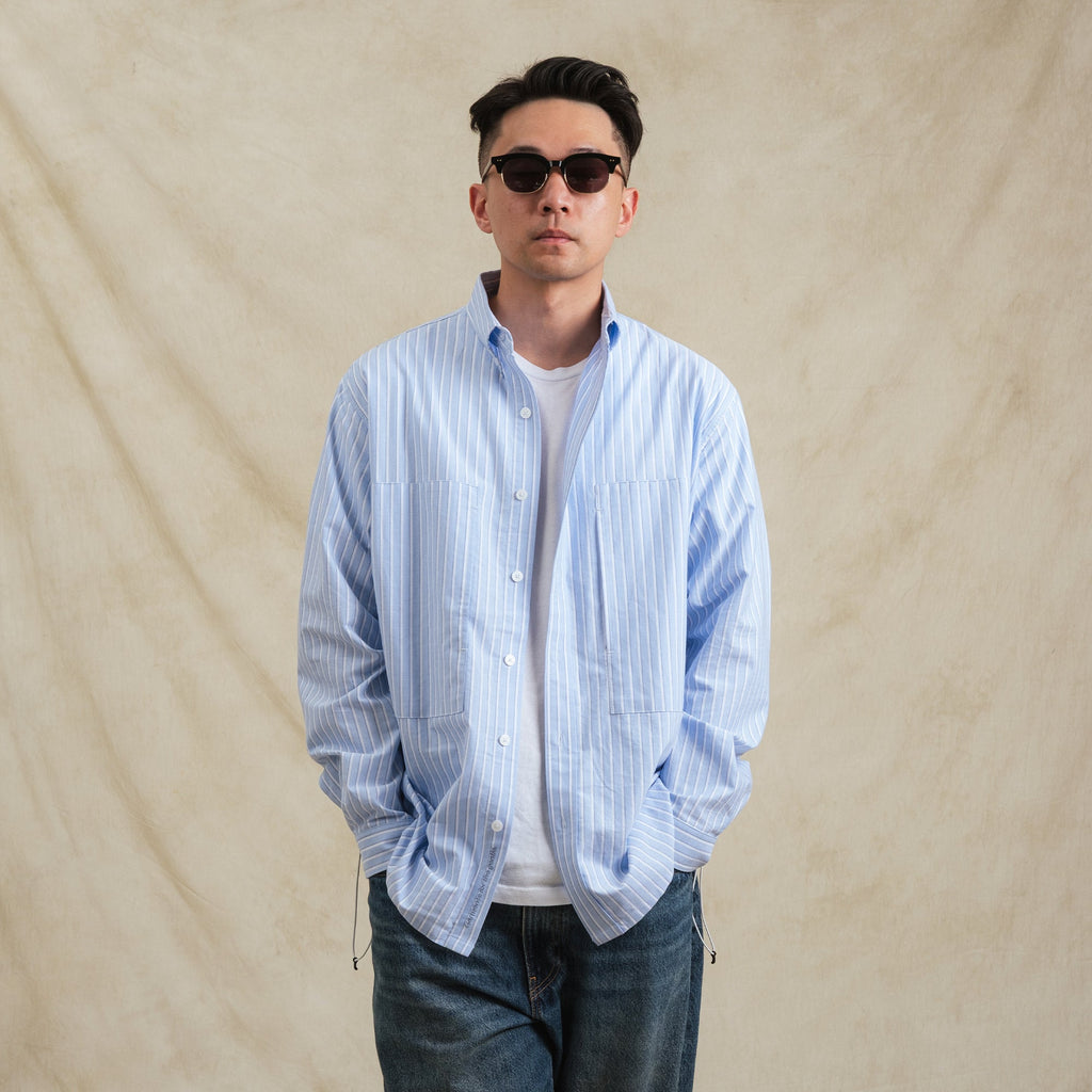 Shuren Stripe Sidepull Shirt / Cotton