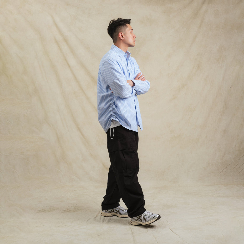 Shuren Stripe Sidepull Shirt / Cotton