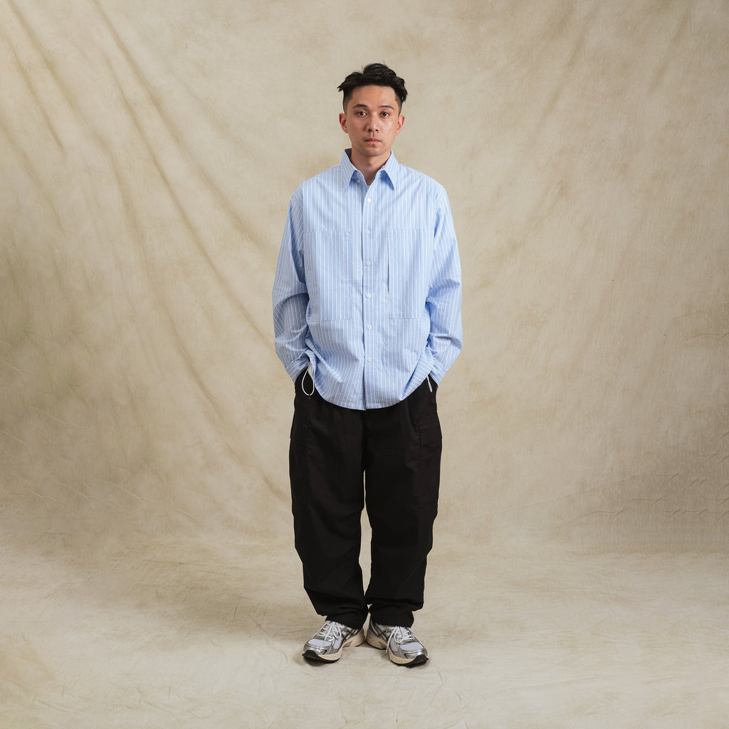 Shuren Stripe Sidepull Shirt / Cotton