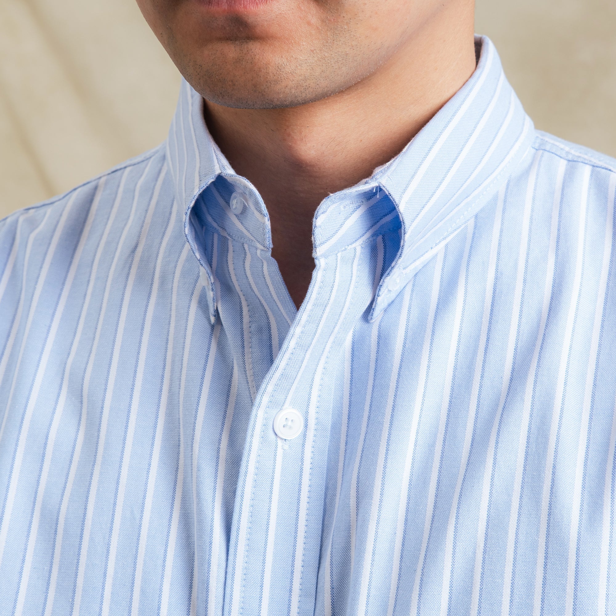 Shuren Stripe Sidepull Shirt / Cotton