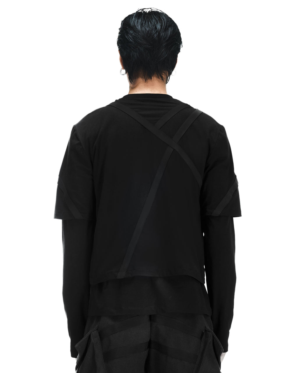 TRAP - X  LAYERED LONG SLEEVE T-SHIRT BLACK