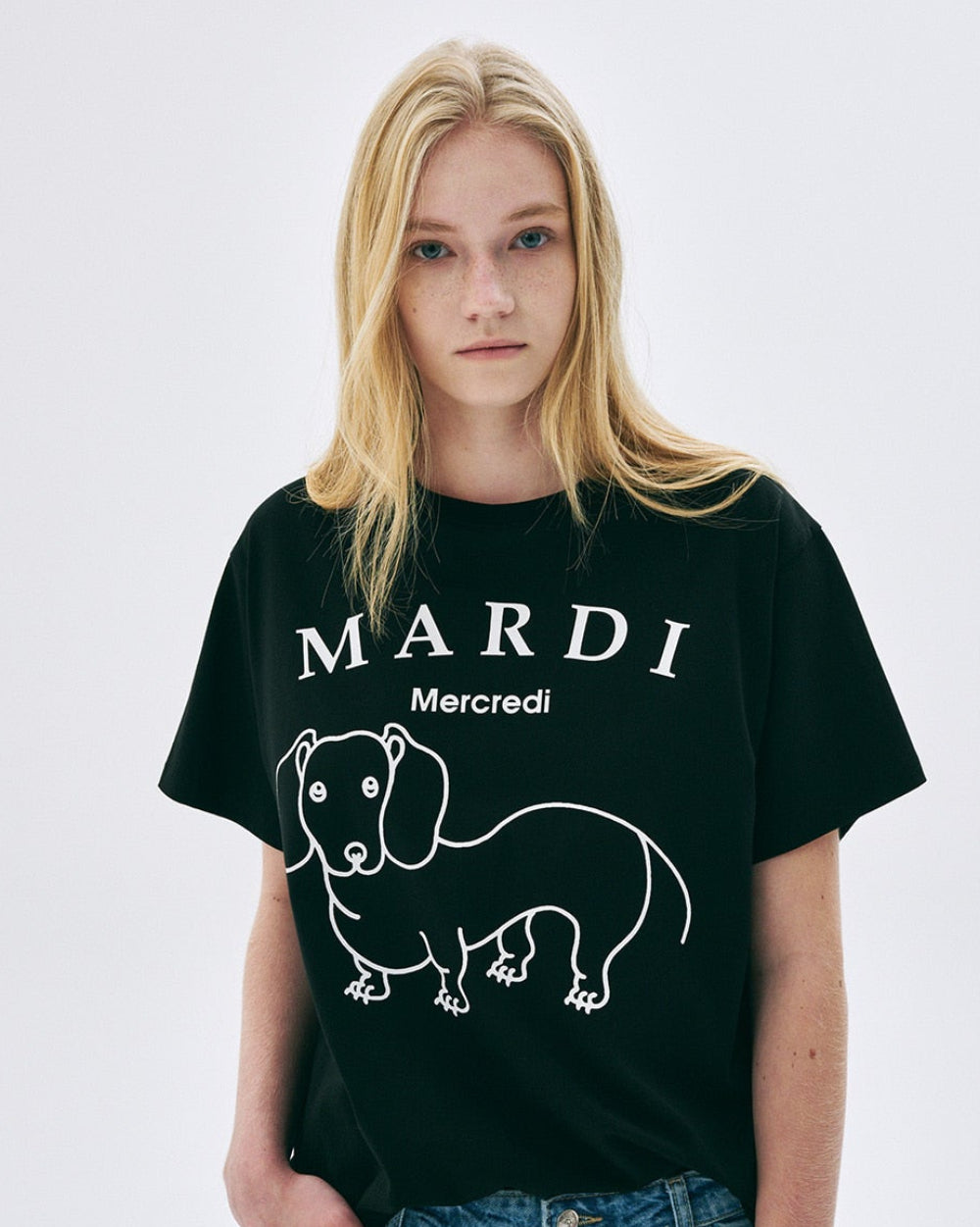 TSHIRT DDANJ  BLACK WHITE