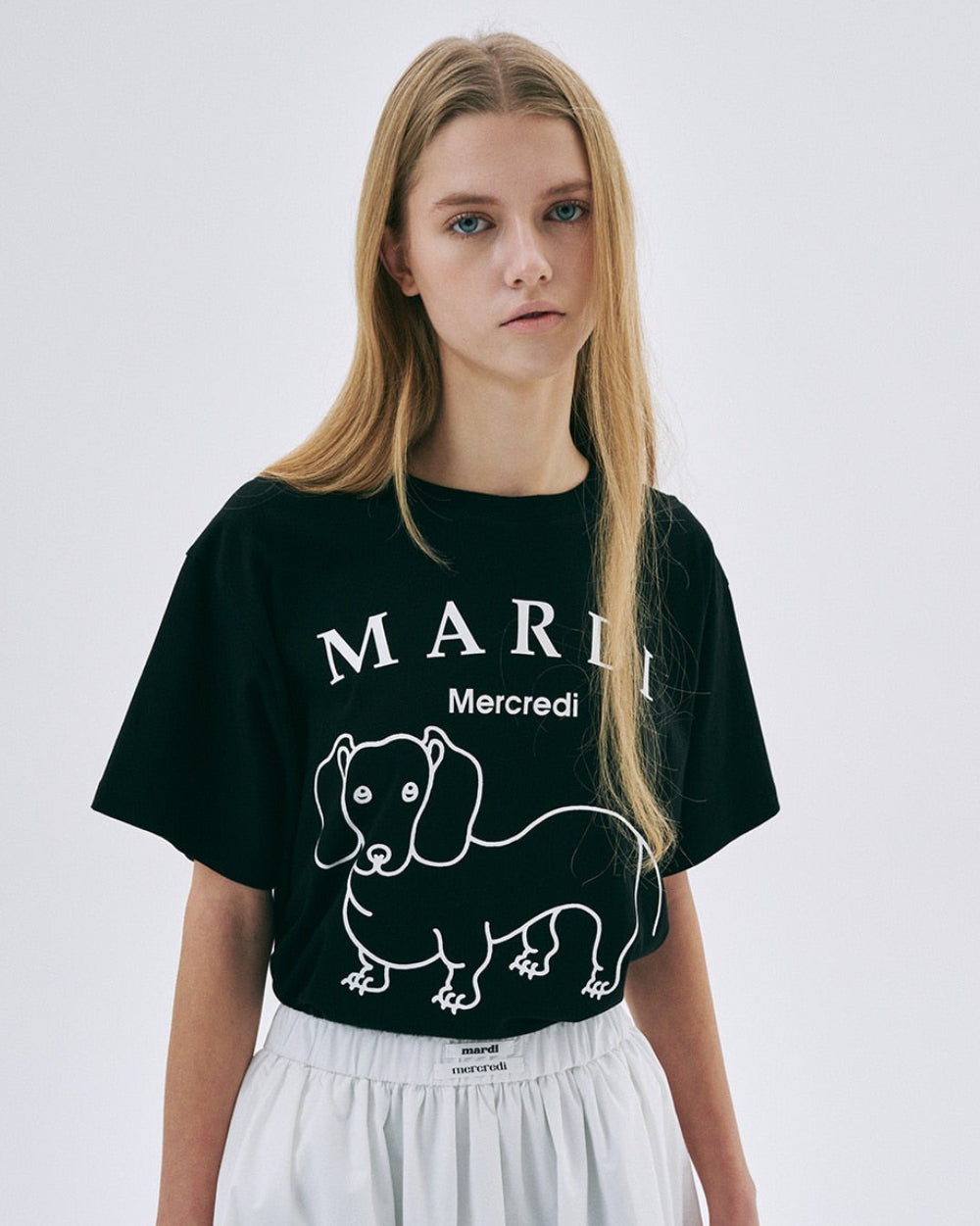 TSHIRT DDANJ  BLACK WHITE