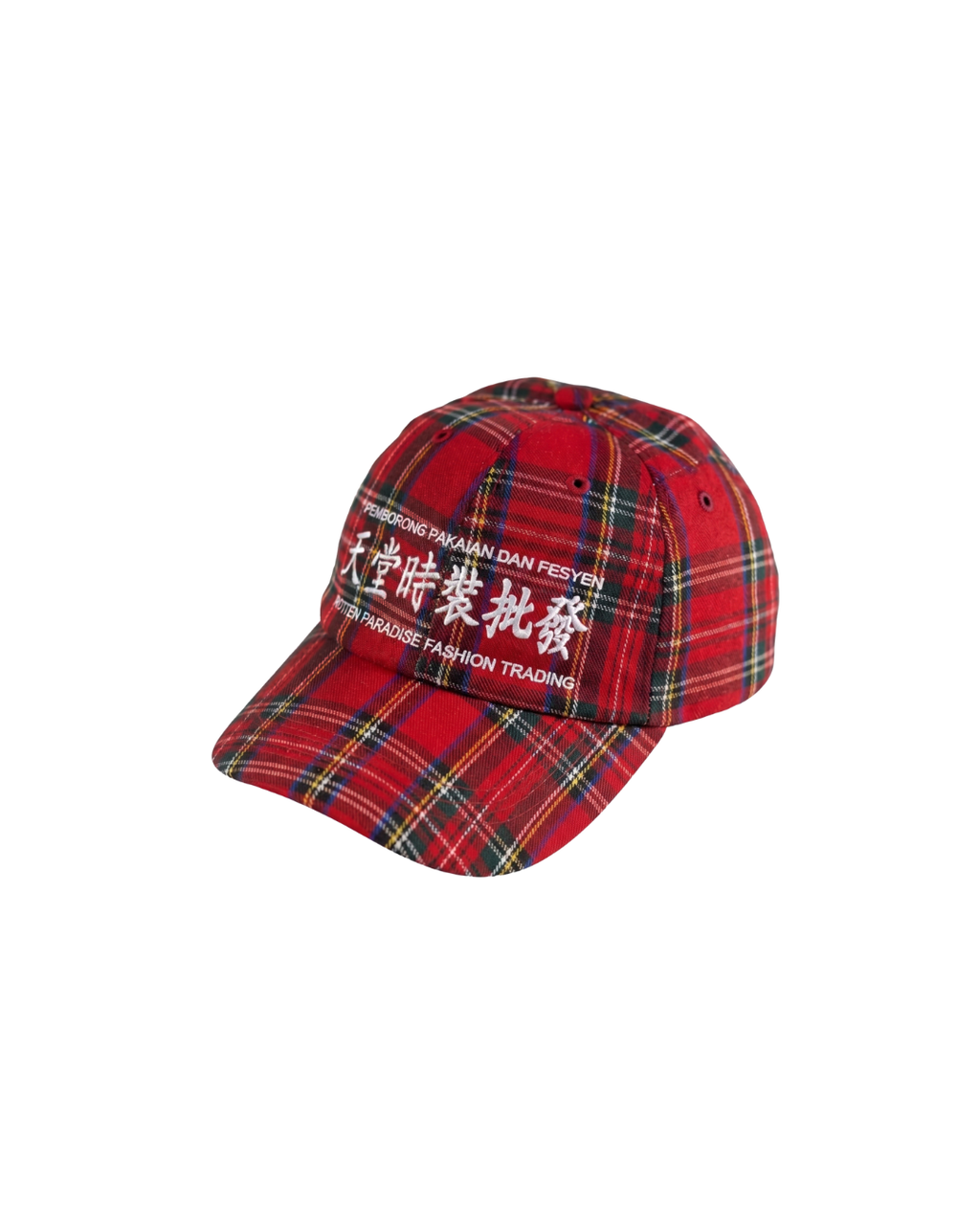 TRADING CAP PLAID RED
