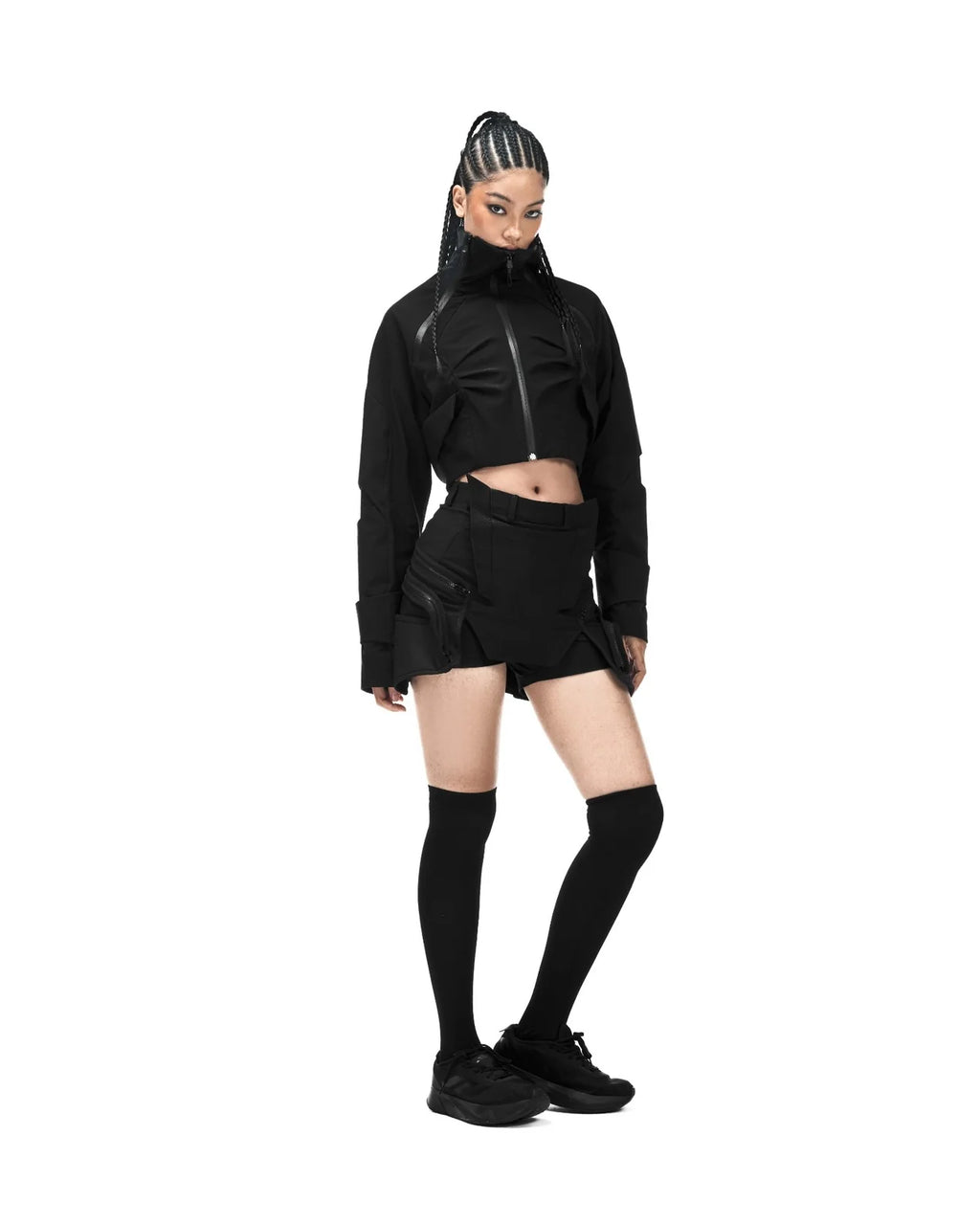 XIRVA CROPPED JACKET BLACK