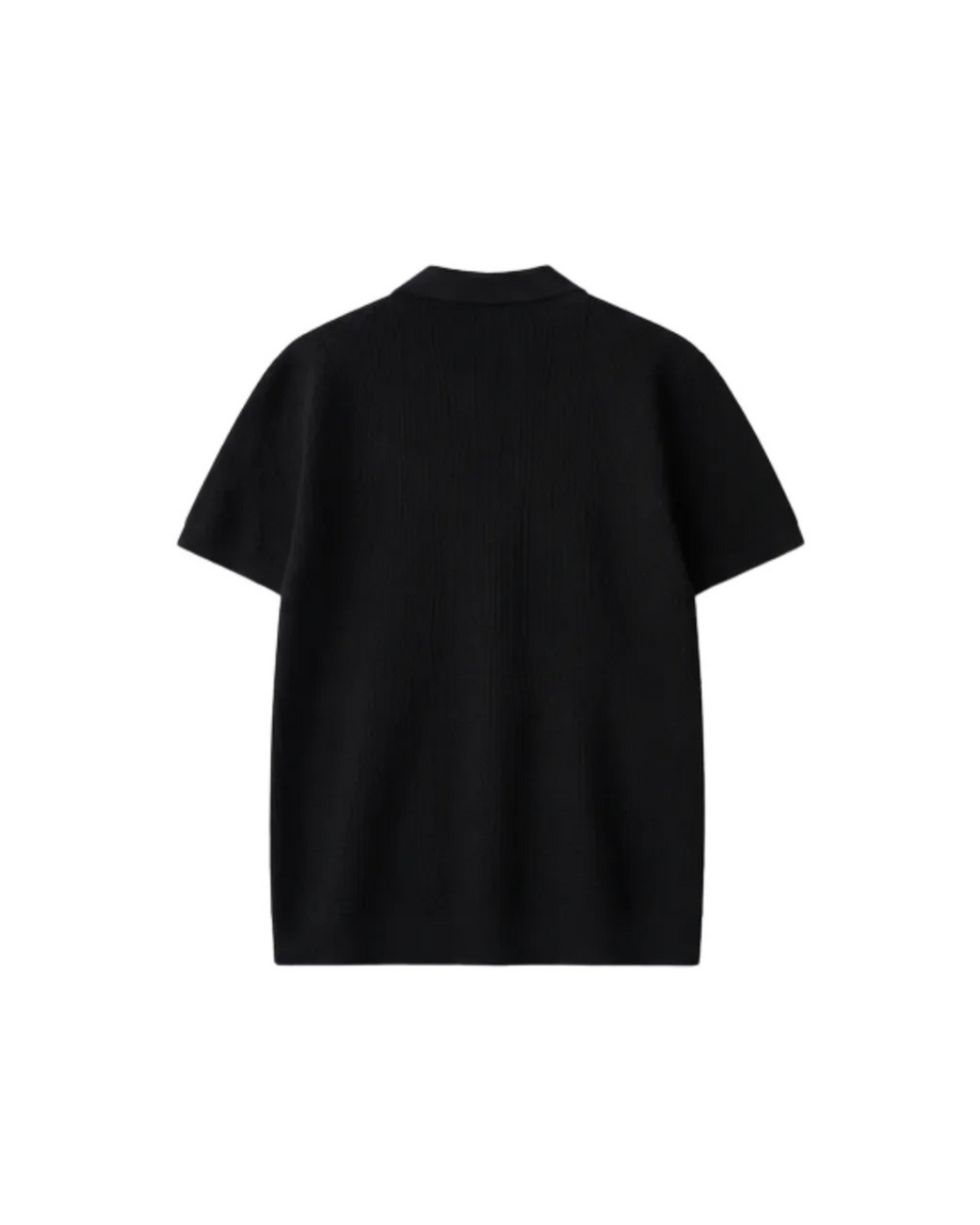 EARTH SERIES WAFFLE KNIT POLO MIDNIGHT BLACK