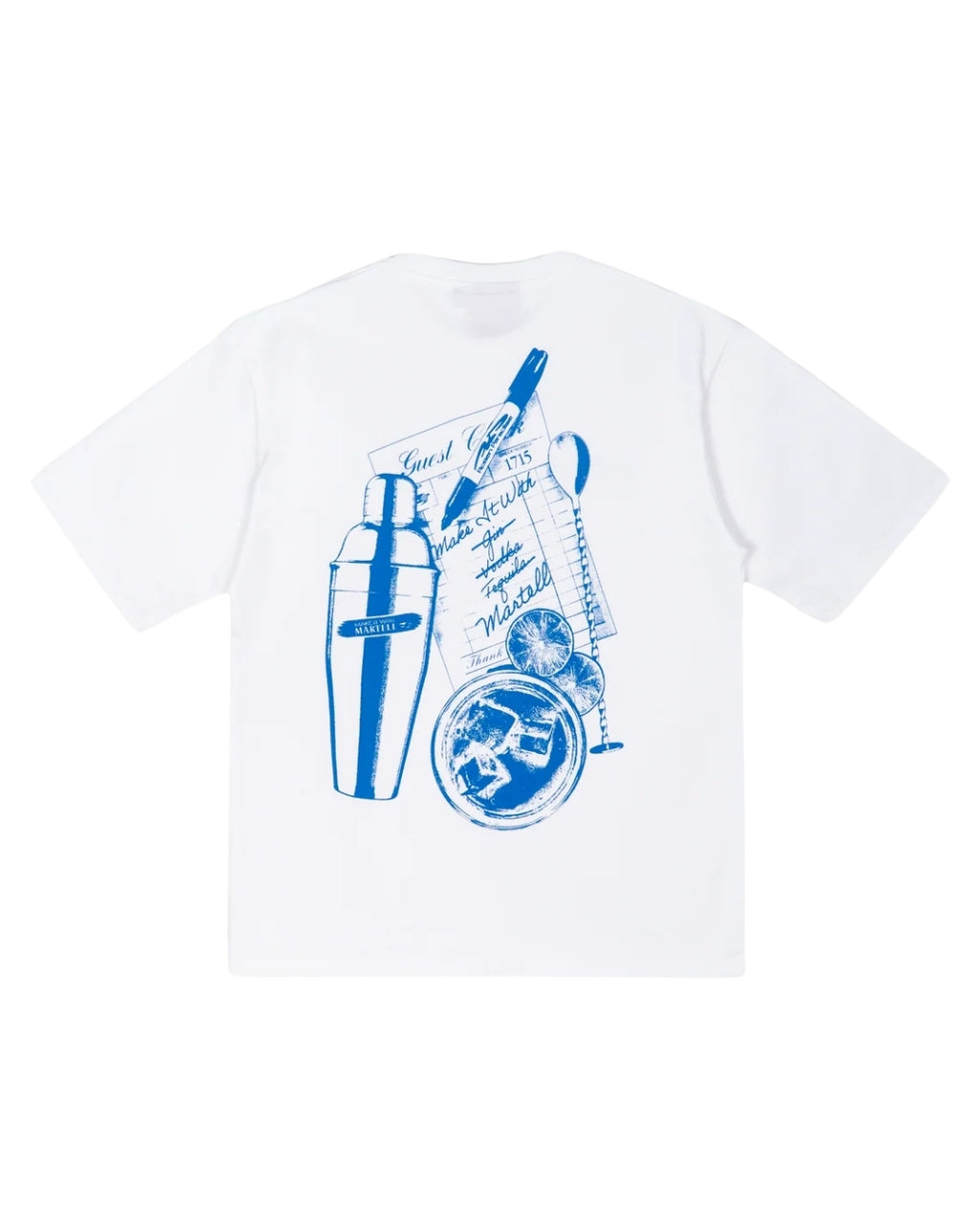 ROTTEN PARADISE X MARTELL GUEST CHECK TEE WHITE