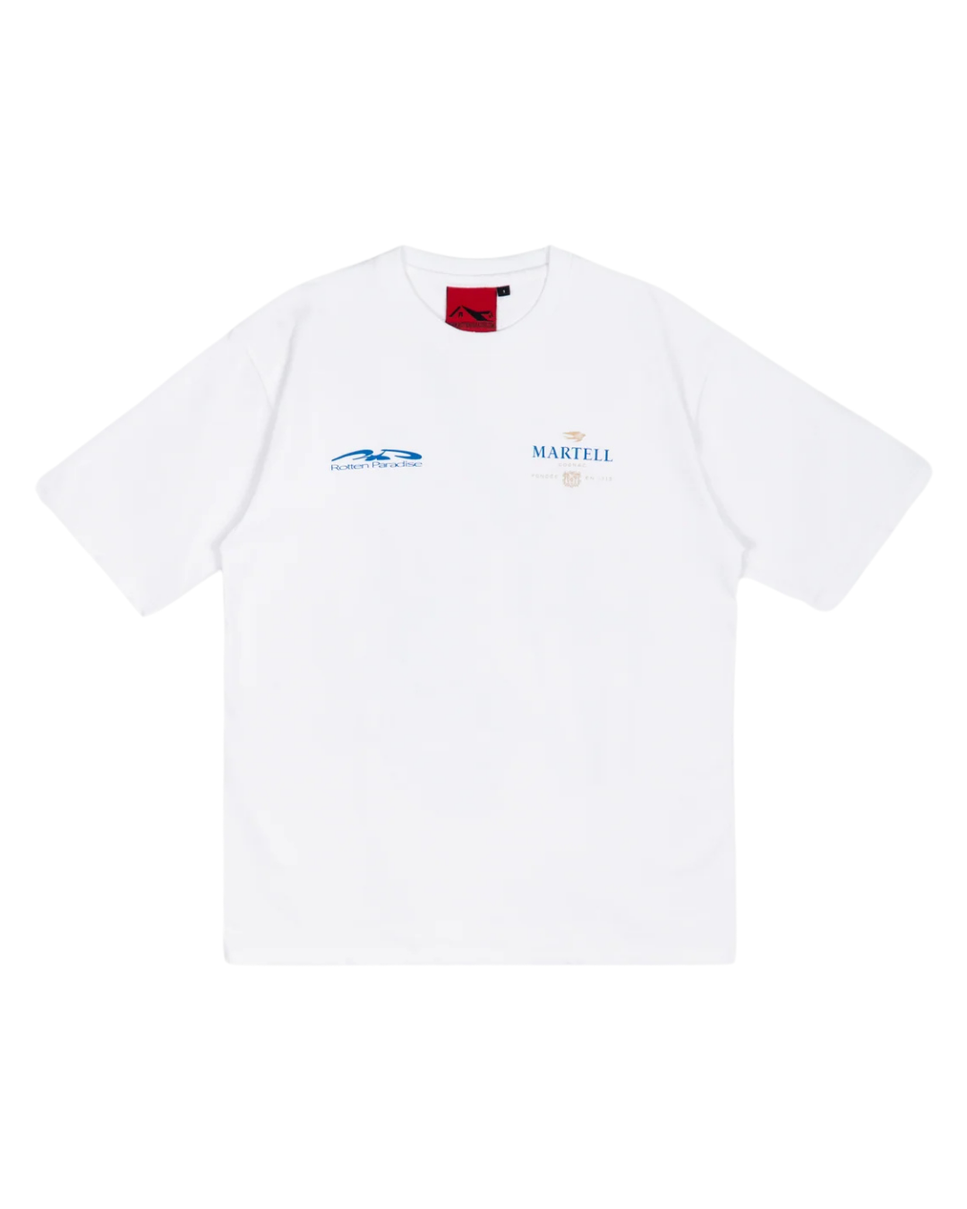 ROTTEN PARADISE X MARTELL GUEST CHECK TEE WHITE