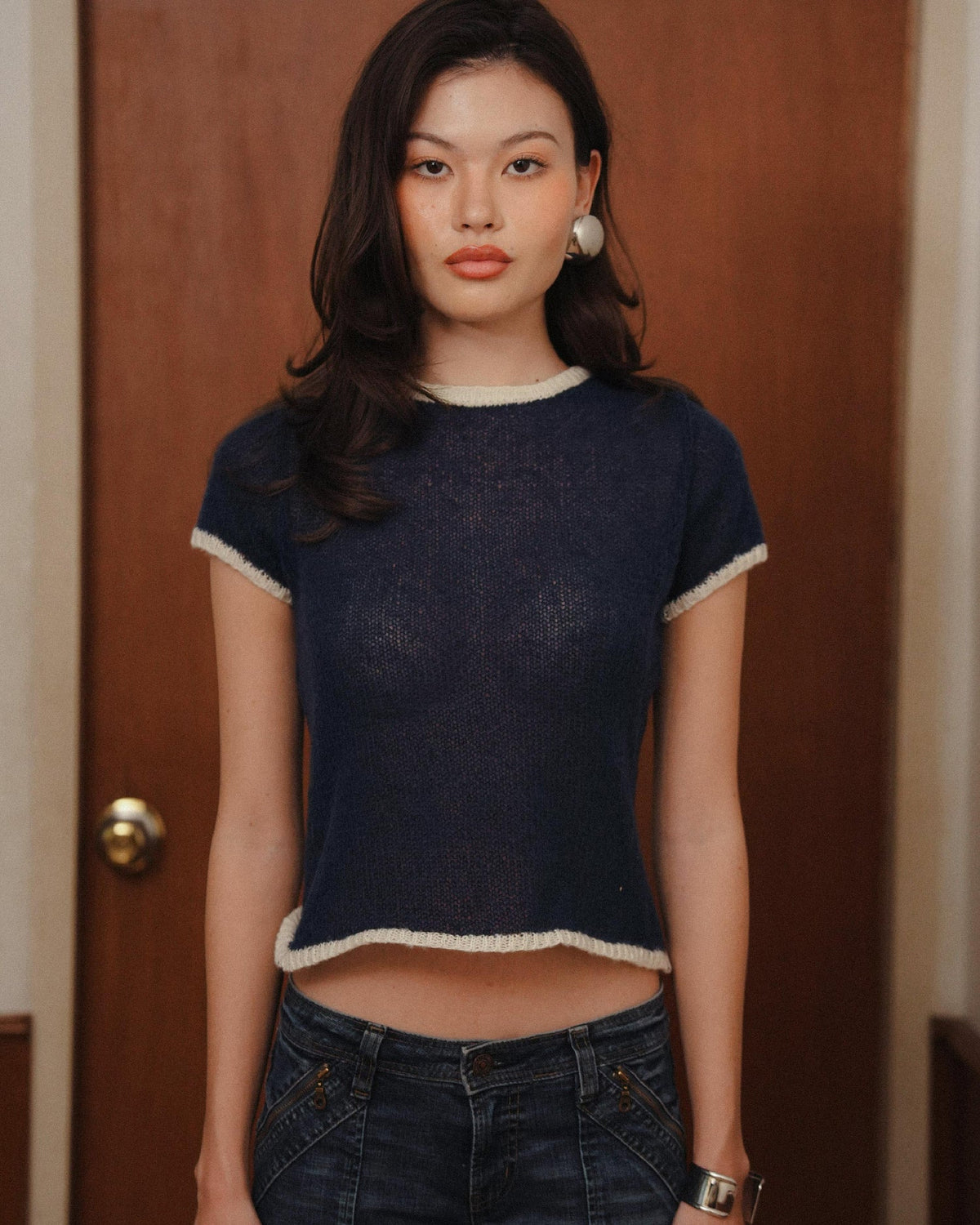 VALERIE MINI TEE NAVY BLUE