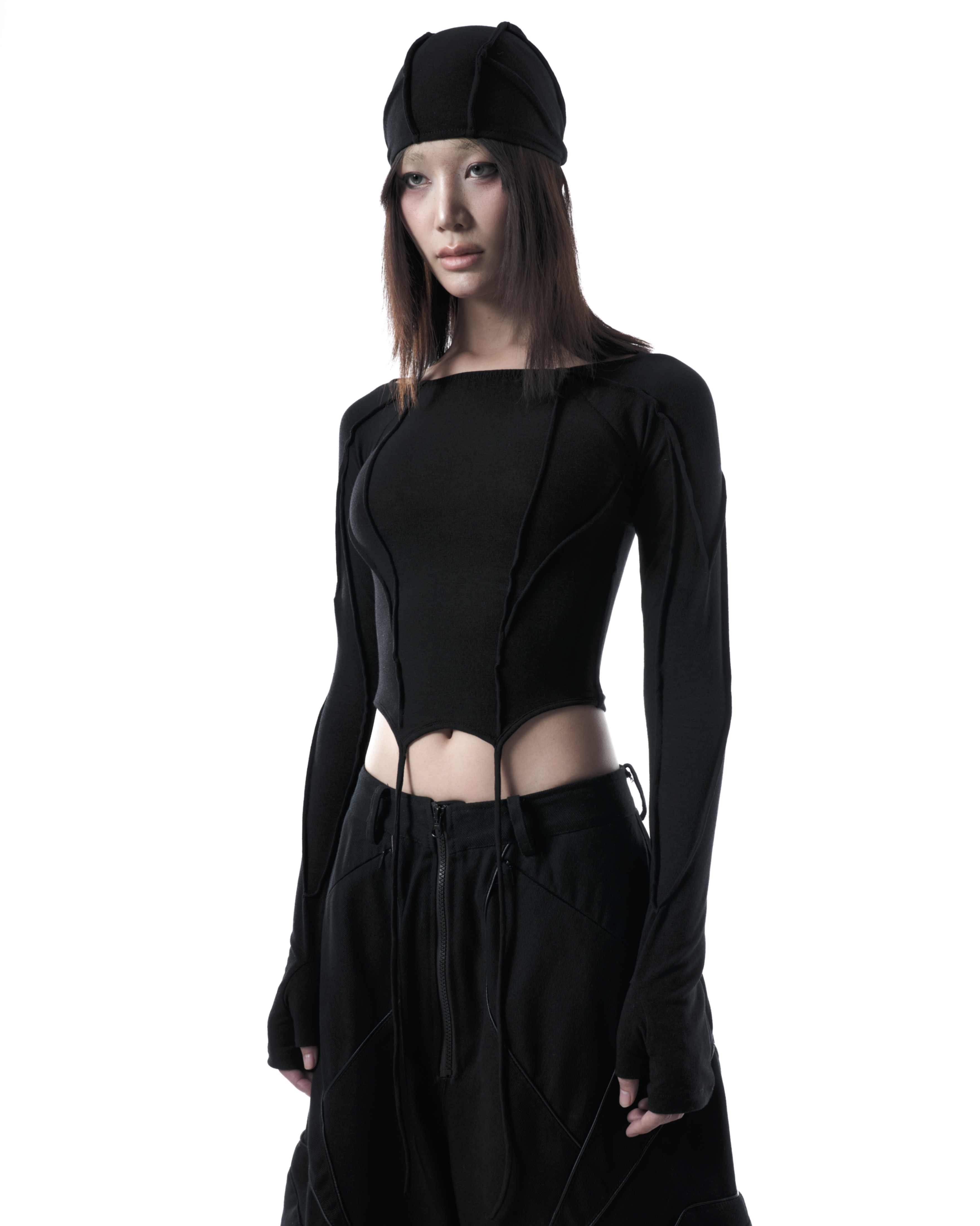 XIVIX TOP & HEADPIECE BLACK