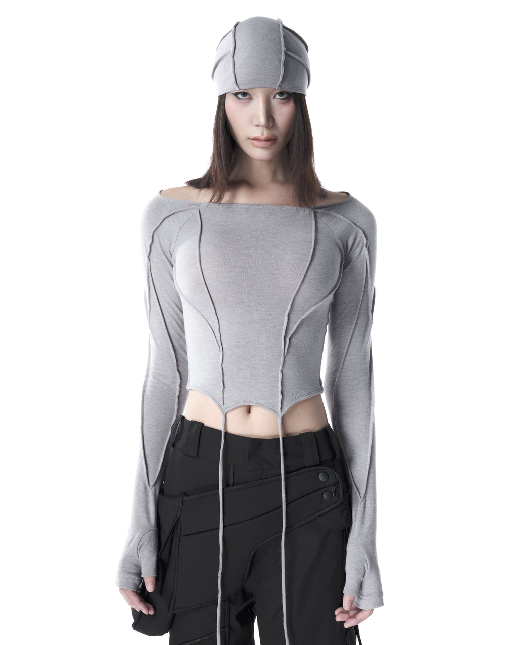 XIVIX TOP & HEADPIECE LIGHT GREY