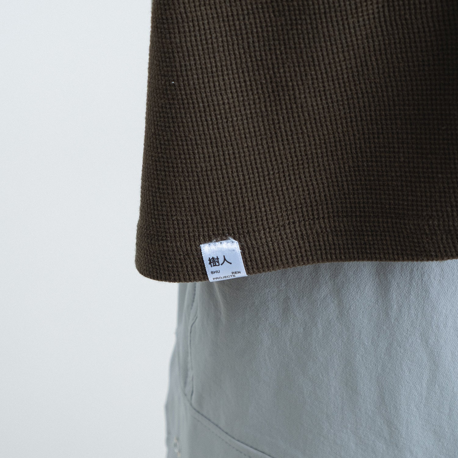 Shuren Waffle Tee / Cotton OLIVE