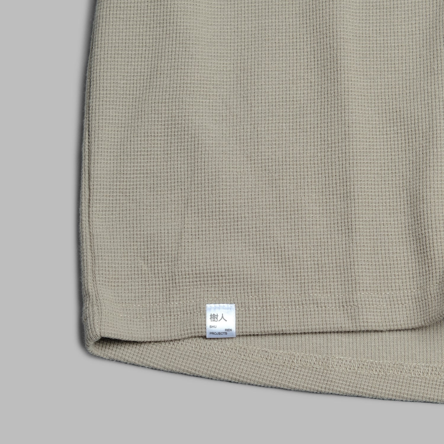 Shuren Waffle Tee / Cotton OLIVE