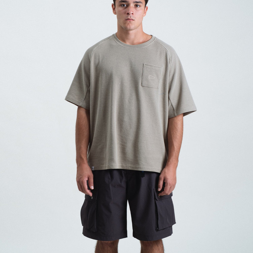 Shuren Waffle Tee / Cotton OLIVE