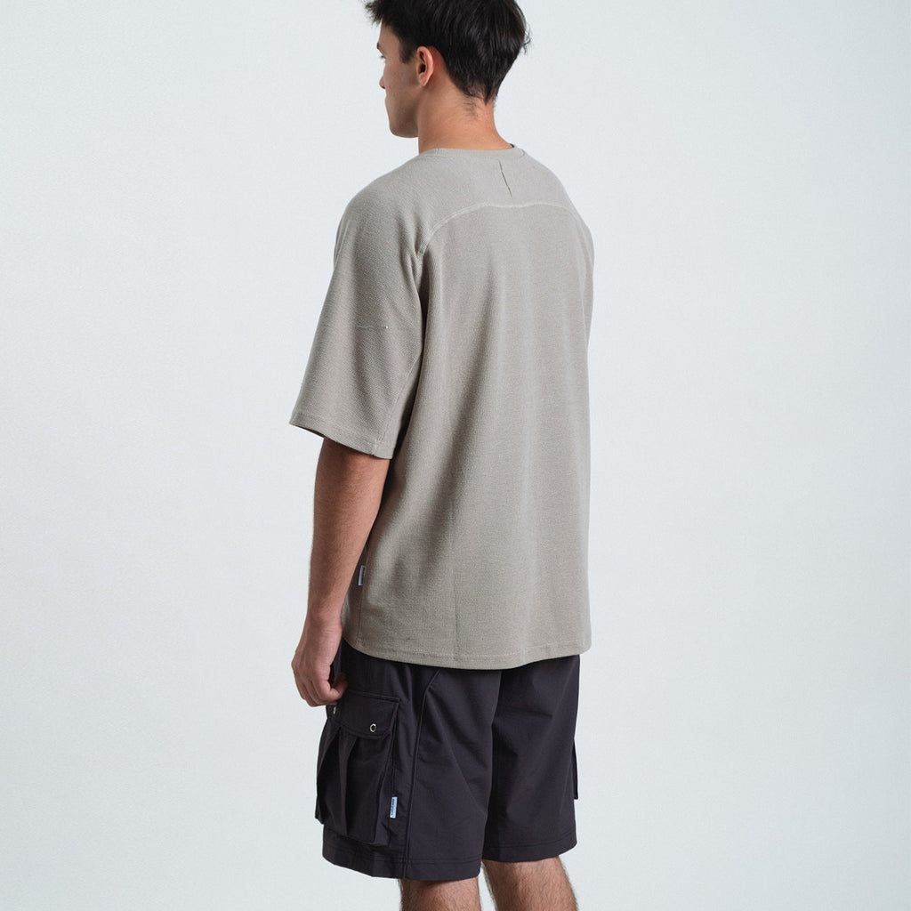 Shuren Waffle Tee / Cotton OLIVE