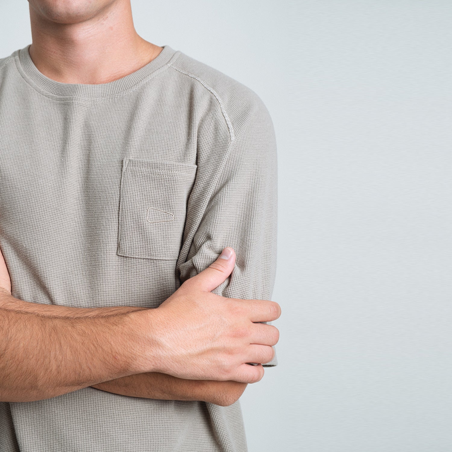 Shuren Waffle Tee / Cotton OLIVE