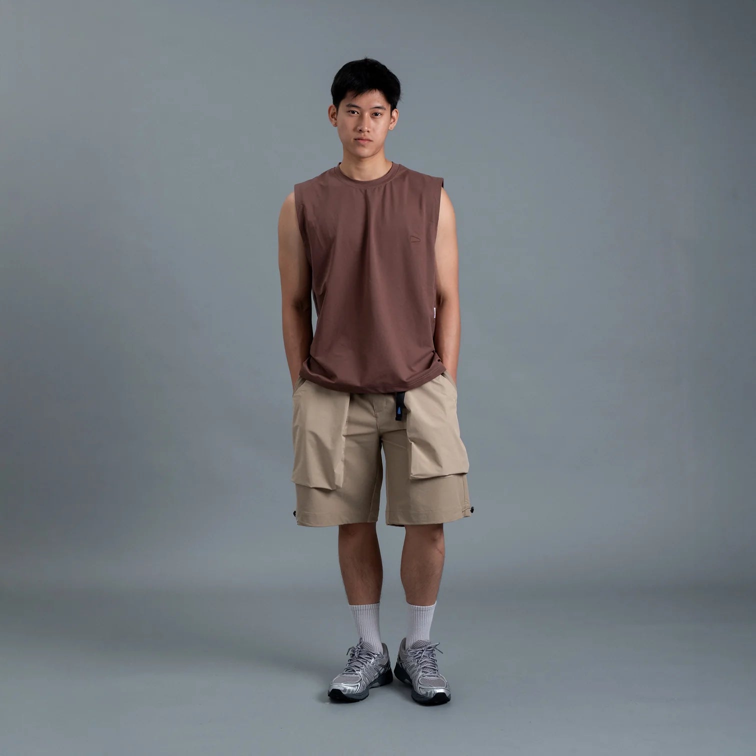 SLEEVELESS 2-TONE MAROON