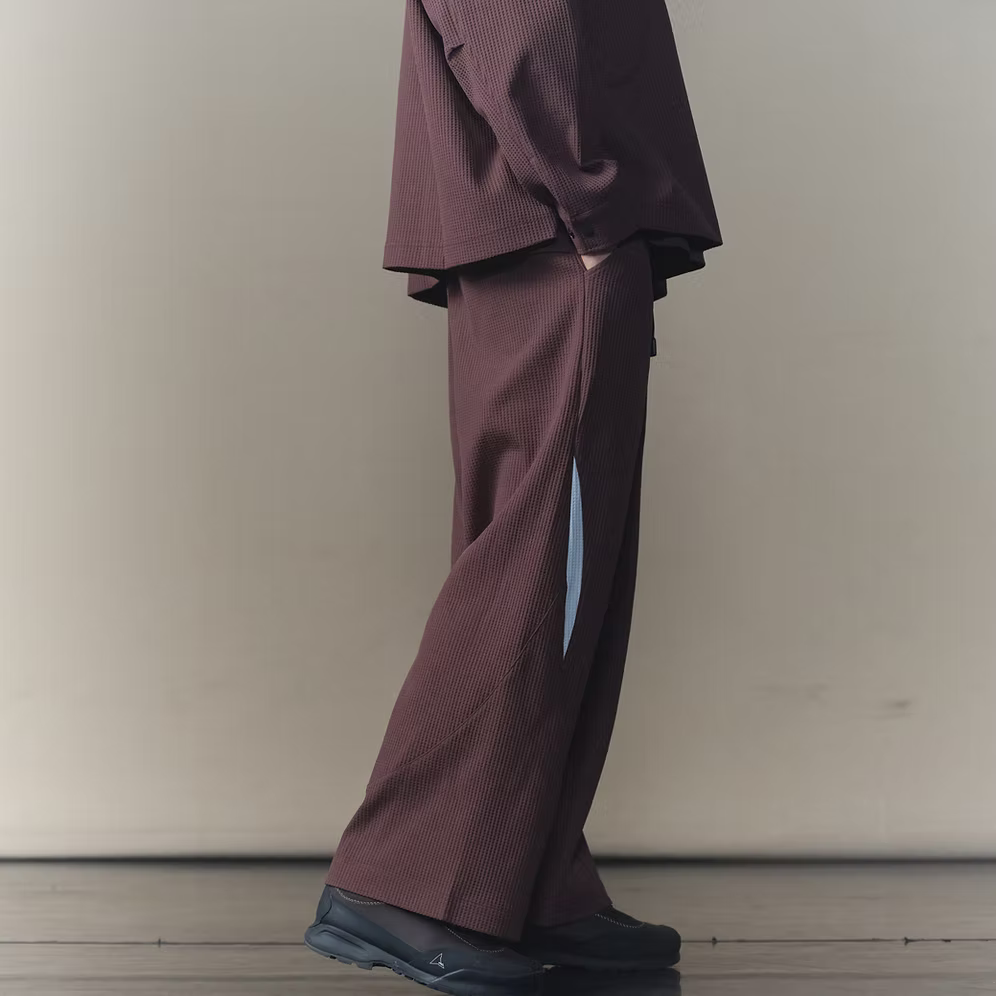WANDERER GRID PANTS DARK BROWN