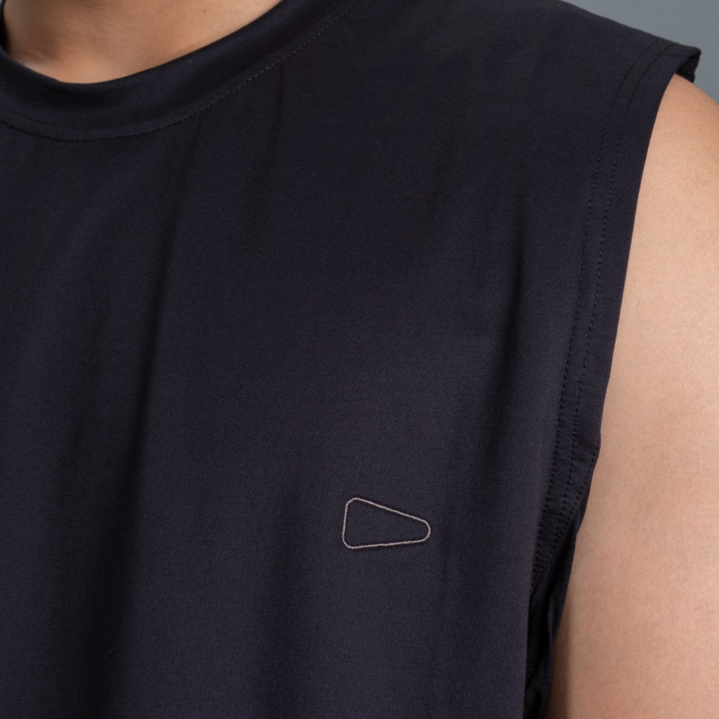 SLEEVELESS 2-TONE BLACK