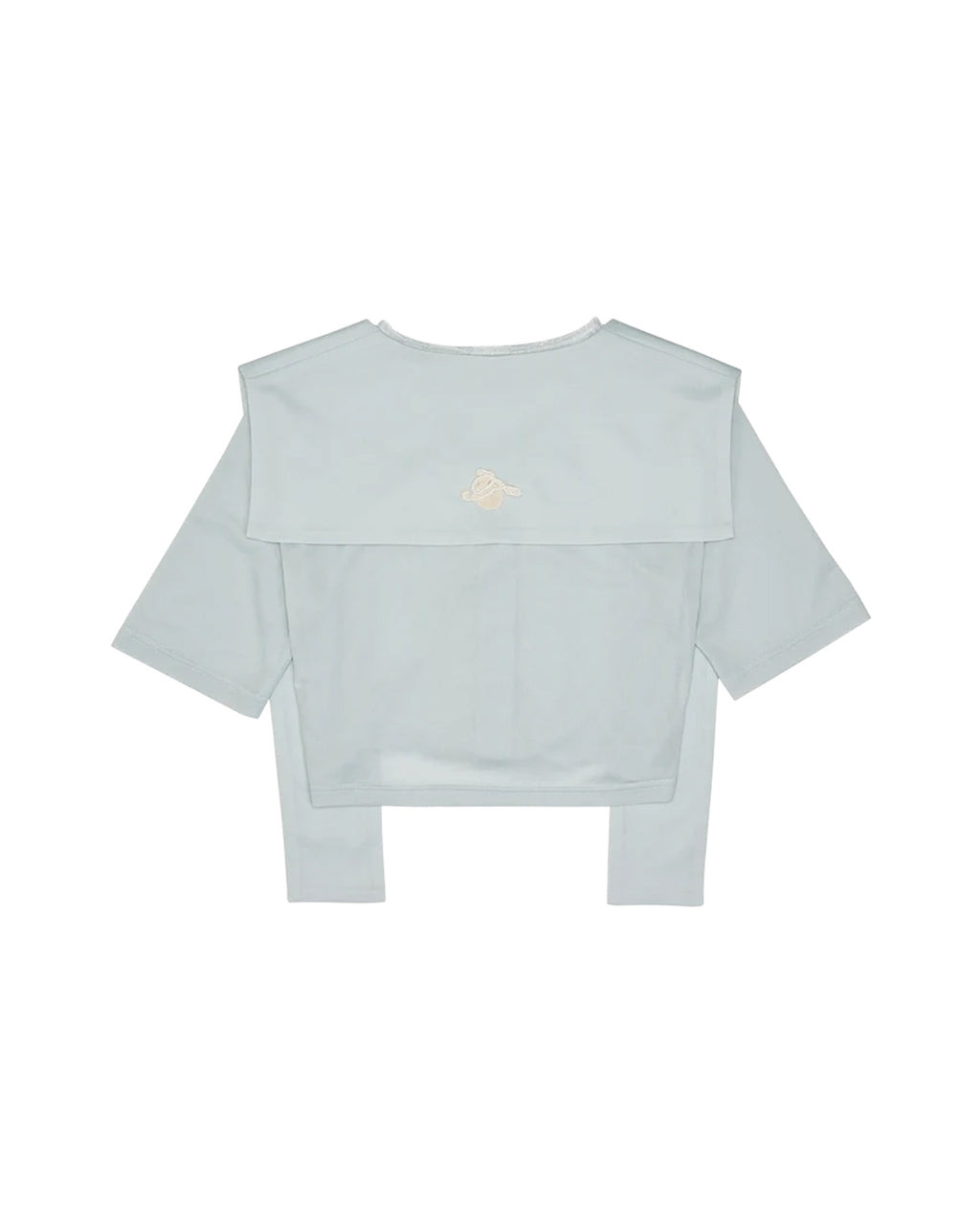 LAY OVER SHEER KNIT CROPPED TOP WITH LACE