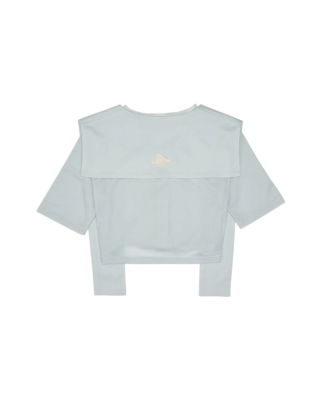 LAY OVER SHEER KNIT CROPPED TOP WITH LACE