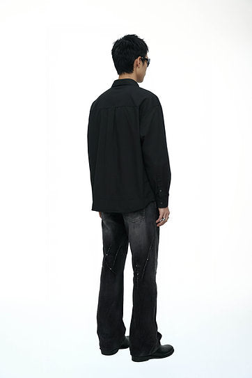 TUCKED COLLAR SHIRT