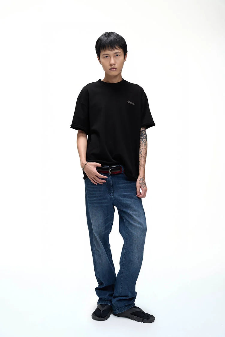 ESSENTIAL UNFINISHED TEE BLACK