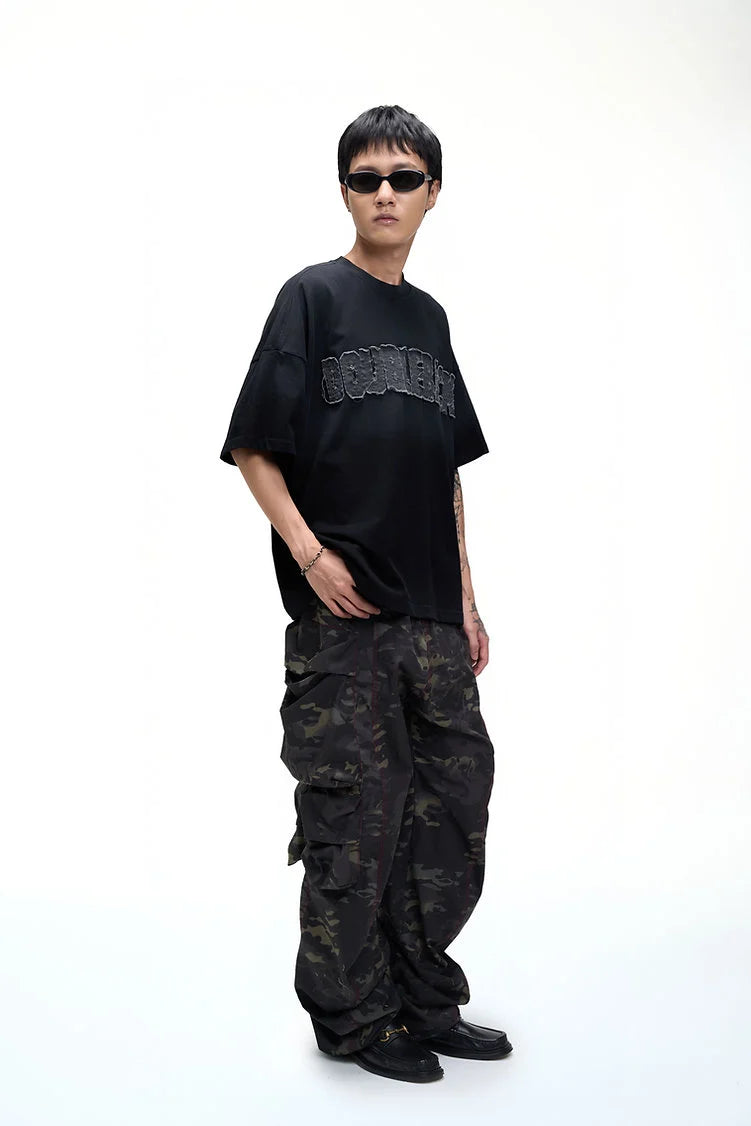 WASHED PATCH LOGO T-SHIRT OVERSIZED