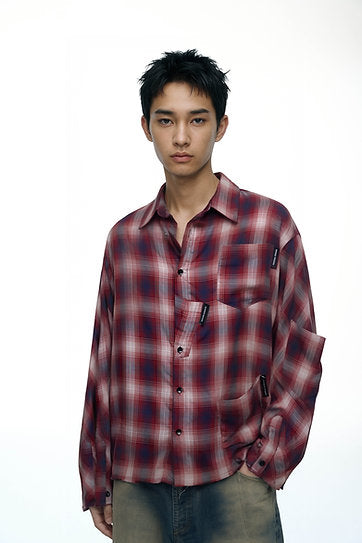 TOO MANY POCKET CHECKERED SHIRT