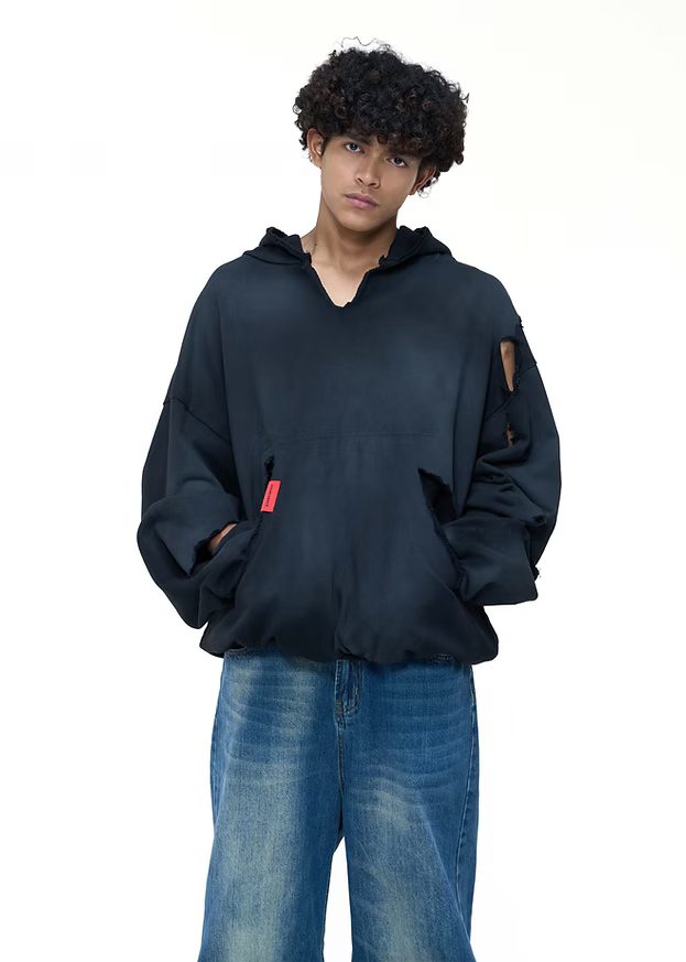 RIPPED HOODIE