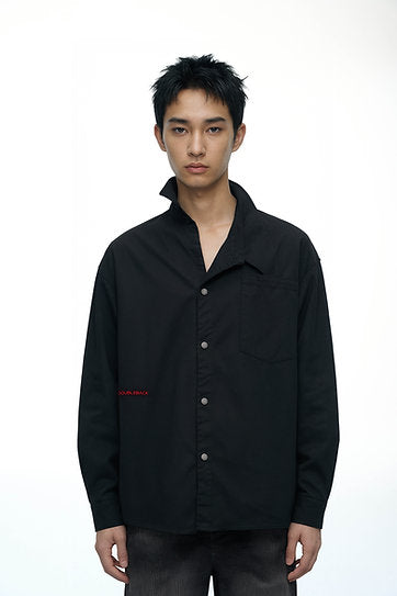 TUCKED COLLAR SHIRT