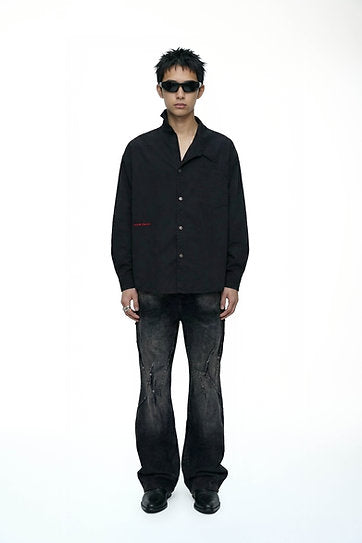 TUCKED COLLAR SHIRT