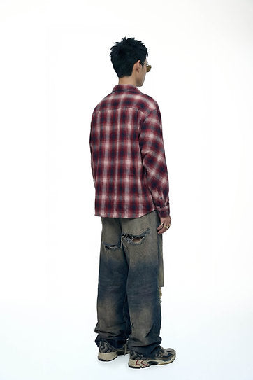 TOO MANY POCKET CHECKERED SHIRT