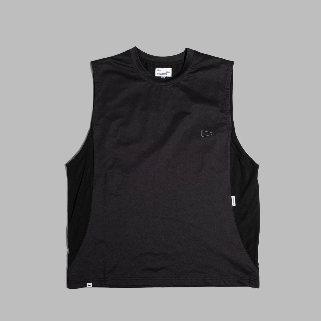 SLEEVELESS 2-TONE BLACK